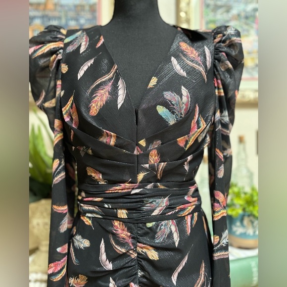 RACHEL ZOE BLACK SLOANE FORMAL COCKTAIL HOLIDAY SHIMMER MINI DRESS SZ 6 NWT - Picture 7 of 15